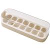 CUSTCH Press-Type Silicone Ice Cube Trays With Storage Box Remove, One Click Mini Ice Cube Trays, Portable Ice Cube Trays for Ice Drink, Juice, Whiskey, Cocktail (White,14)
