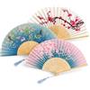 xzhouhe 3 ventagli pieghevoli in bambù, ideali come regalo per il Ringraziamento, come accessorio di scena, come regalo di viaggio, per danza, decorazione per la casa (3)