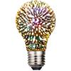 Yaoliucp Lampadina colorata, effetto di fuochi d'artificio leggero 3D E27 lampadina a led da 125 libbre -4,5 W Fairy Multicolor Lulb Lulbo Disco Lulb lampadina colorata, lampadina da festa, lampadina in vetro