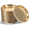 Joygoodta Mini sottotorta da 50 pezzi, piatti rotondi di carta dorata da 7, 5 cm, piccolo supporto decorativo per torta per uso alimentare per dessert, matrimoni, feste di compleanno