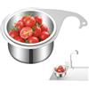 Tewzafiya Colino angolare per lavello, scolapasta in acciaio inox, scolapasta a forma di cigno, scolapiatti per lavabo, scolapasta per lavello da cucina, scolapasta angolare per restanti alimenti