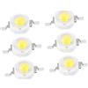 Akozon lampadina bispina led smd + 100Pcs LED perline, 1W perline LED ad alta potenza chip a diodi emettitori di luce SMD per apparecchi di illuminazione (6000K bianco)