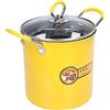 Aramox Fornello Elettrico Alogeno, Mini Friggitrice da 3 Litri Pentola Giapponese in Acciaio Inossidabile con Coperchio per Filtro Olio per Domestica