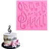 BORDSTRACT Bella rosa in silicone Mucical Notes stampi fondente Chiave di Violino 8 ° Note Quarter Note Stampo da forno cucina