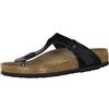 Birkenstock 043661 Gizeh black, Birko Flor Patent INFRADITO Donna, Black EU 37