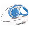 flexi Guinzaglio estensibile con impugnatura morbida, 3 m / 5 m / 8 m / 8 m / 8 m / 8-20 kg, blu