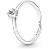 PANDORA Anello Moments Celestial con solitario a forma di stella brillante in argento Sterling con zirconia cubica trasparente, 50