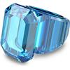 Swarovski Anello cocktail Lucent, Taglio ottagonale, Blu