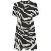 ONLY Onlnova Life Elite S/S Thea Dress AOP, Nero, XL