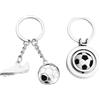 GTYHH Portachiavi Commemorativi di Calcio da 2 Pezzi, Portachiavi Regalo, Portachiavi per Tifosi di Calcio, Portachiavi in Metallo, Portachiavi alla Moda E Versatili