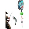 Generico Filo da Pesca,Galleggiante Resistente All'Abrasione | Set Di Lenze Con Galleggiante Automatico - Per Pesce Gatto, Acqua Salata, Riva, Molo, Fiume, Bass, Trota, Torrente, Stagno, Lago