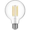 BeBulbs Lampadina LED globo G95 N03 (E27, 7W, 806 lm, 3500K, trasparente, dimmerabile) - Luce bianca naturale - Filamenti LED efficienti e duraturi