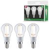 Paulmann 29134 Eco-Line Lampadina a filamento 230V LED goccia E14 confezione da 3, 100mm 3x525lm 3x2,5W 3000K chiaro