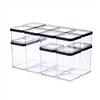 Rotho Loft Set contenitori 12 pezzi LOFT, plastica (PP) senza BPA, trasparente/nero, 1x 2,1 l, 3x 1,5l, 3x 1,0 l, 5x 0,5 l