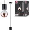 Paulmann 79751 Lampada a sospensione Neordic Nordin max. 20 Watt apparecchio a sospensione nero, rame opaco luce a sospensione E27