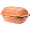 Römertopf Tegame in Terracotta Naturale 4 Litri con Coperchio - Pentola da Forno per Arrosti e Stufati, Cottura Sana senza Grassi, Rosso Terracotta, dal 1967