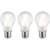 Paulmann 29093 Lampadina a filamento LED 230V bulbo E27 confezione da 3 3x9W 3x1055lm 60mm opaco vetro 4000K