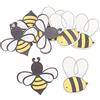 Glorex - Decorazione in legno con ape e alveare, multicolore, 3,7x4,2cm