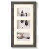 walther design Cornice Grigia 3X 10x15 cm Galleria con passe-partout, Cornice in Legno per la casa HO315D