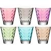 LEONARDO HOME Optic - Set di 6 bicchieri per acqua, succo di frutta, in vetro, lavabile in lavastoviglie, 6 pezzi, confezione da 1