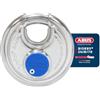ABUS Lucchetto a Disco 24IB/70 in Acciaio Inossidabile - Protezione 360° - Resistente alle Intemperie - 02050 - Livello di Sicurezza ABUS 8 - Argento/Blu