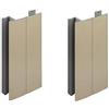 cyclingcolors 2x Connettore Zoccolino Battiscopa 120mm colore acciaio inossidabile argento Bordo Mobili Cucina Zoccolo Giunzione multiangolo angolare