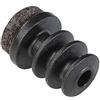 Adsamm® / 4 x puntali alettati a incastro con feltro / neri / Ø 12 - 14 mm / tondi / piedini in polietilene con feltro per gambe di mobili in tubolare / puntali protettivi per arredi
