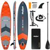 Rebel Electro Tavola da SUP con pompaggio a punto goccia da 350 cm Set zaino con pompa a pagaia RBA-4500-OR