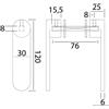 Osculati Maniglia Nauta per porta R AISI316, lucida 8 mm , 1 pezzo
