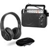 Retekess Radio portatile Retekess TR604 e cuffie wireless TA005, adatte agli anziani, un regalo per i genitori