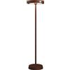 Zafferano Barbell Solar LED lampada da terra solare ricaricabile Corten