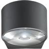 Zafferano Lens lampada da parete Bi-emissione Grigio scuro