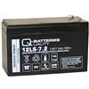 Q-Batteries 12LS-7.2 F2 - Batteria al piombo in tessuto non tessuto, 12 V, 7,2 Ah, AGM VRLA con VdS