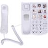 ciciglow Telefono con Pulsanti Grandi per Anziani, LD‑858HF Telefono Fisso con Cavo con Pulsante SOS Numero Anticipato Funzione Altoparlante Vivavoce per Anziani Anziani