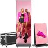 MWE 80 Pollici P1.86 LED Monitor Pubblicitario Spliceable con Flightcase, Display Pubblicitario Pieghevole con Sistema Editoriale, Adatto per Esposizioni di Prodotti, 1 Unità