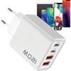 Befeixue Spine da Muro - Blocco Di Ricarica Rapida - 120W Caricatore con Porte Tipo C USB per Telefono Casa Auto Tablet PC Portatile Viaggio