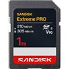 SANDISK Extreme PRO SD UHS-II V90 Scheda 1 TB (velocità di lettura fino a 310 MB/s, velocità di scrittura fino a 305 MB/s, compatibile con fotocamere reflex e mirrorless)
