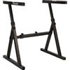 PULSE Heavy Duty Z Stand - Supporto regolabile per tastiera e attrezzatura DJ - Adatto a tastiere a 88 tasti, CDJ, giradischi e mixer - Carico massimo 80 kg