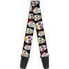 buckle-down tracolla per chitarra - sfalsati Sugar Skulls close-up nero/Multicolore - 5,1 cm - Larghezza 29 - 137,2 cm lunghezza