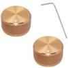 TopHomer 2 manopole per potenziometro in alluminio massiccio, 30 x 17 mm, quadrante di controllo del volume con impugnatura zigrinata, copertura universale per interruttori rotanti per audio Hi-Fi