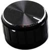 TopHomer Manopola rotante con albero zigrinato in lega di alluminio nera (18,5 x 10 mm) per potenziometro da 6 mm di diametro, controllo del volume