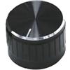 TopHomer Manopola rotante con albero zigrinato in lega di alluminio nero, 30 x 17 mm, per potenziometro da 6 mm di diametro, controllo del volume