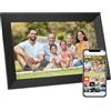 Silvergear® Cornice Digitale WiFi 10,1 Pollici | Touchscreen HD | Porta Foto Digitali con App | 10W Potenza | Design Moderno