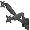 MACLEAN Supporto a parete Maclean per due monitor MC-988 Nero [AJMCLMDWAMMC988]