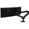 Ergotron Supporto da scrivania Ergotron LX Pro per 2 monitori 27'' 2x9kg 75x75mm 100x100mm carico totale 20kg Nero [45-686-292]