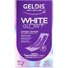 GELDIS Whitening Strips WHITEGlow, Striscie Sbianca Denti, 28 strisce per 14 giorni, Rimuove Macchie Superficiali, Delicate su Smalto e Gengive, Facili da Usare