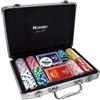 MODIANO Set Di Chip Da Poker Modiano 200 14G Con 2 Mazzi E Cassa In Alluminio