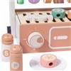 24 Pezzi Barbecue Giocattolo in Legno Educativo Set da Gioco Barbecue