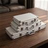 Custodia Fiches Poker Alluminio, Valigetta Fiches Portatile Argento