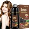 JELMOK 500ML Shampoo Colorante 3-in-1, Hair Dye Shampoo Coprire i Capelli Bianchi